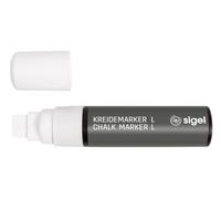 SIGEL Marqueurs à craie liquide 3 x 15 cm | BA171, effaçable, pointe biseautée 5-15 mm, blanc