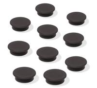 SIGEL MU196 Lot de 10 Aimants pour tableaux blancs / tableaux magnétiques, frigos, Ø 2.5 cm, noir