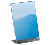 SIGEL Pa100 Lot de 10 Porte-Infos Incliné, 11,2 X 7,6 X 3,7 cm, Acrylique Transparent