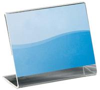 SIGEL Pa103 Lot de 10 Porte-Infos Incliné, 5,9 X 7,4 X 3 cm, Acrylique Transparent