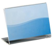 sigel porte-prix info, acrylique, 90 x 60 mm, incliné porte-prix de table transparent, présentation simple face (PA107)