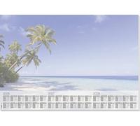 Sigel Palmenstrand H6470 Sous-main bleu pastel, blanc (l x H) 59.50 cm x 41 cm