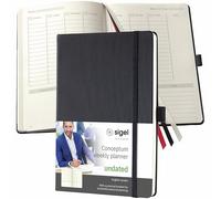 Sigel Calendrier hebdomadaire CONCEPTUM CO701 DIN A5, reliure noire, 1 pc