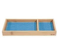 SIGEL Plateau d'accessoires Eyestyle 24,50 x 2,50 cm | SA206, bambou, beige/gris foncé/bleu clair
