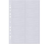 Sigel Pochettes à cartes de visite pour classeur à cartes de visite VZ351 DIN A4 nombre maximum de cartes:200 cartes 10 pc(s)