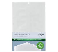 SIGEL Pochettes transparentes 4 vues 23 x 31 cm | SM182, lot de 10, A4 plié, pour 21 x 29,7 cm, plastique transparent