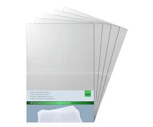 SIGEL Pochettes transparentes 4 vues 45 x 30,70 cm - 5 pièces | SM180, lot de 50, pour 21 x 29,7 cm, plastique transparent