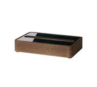 SIGEL Porte-cartes de visite 10,70 x 2,20 cm | VA202, bois de noyer massif, 6,3 cm de large, jusqu'à 30 cartes