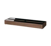 SIGEL Porte-cartes de visite 20,60 x 2,20 cm | VA203, bois de noyer massif, 6,3 cm de large, jusqu'à 60 cartes