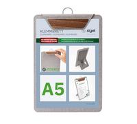 Sigel Porte-menu clipboard KB224 gris clair, marron