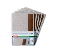 SIGEL Protège-menu 17,50 x 24,50 cm - 5 pièces | SM223, 2 pochettes 4 vues pour 8 feuilles, reliure élastique, gris clair/brun