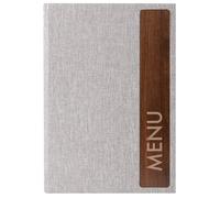 Chemise pour menu avec imprimé, A5, gris clair