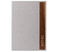 Chemise pour menu avec imprimé, A4, gris clair