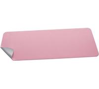 Sigel Sous-main SA605 – Cuir PU végétalien, double-face antidérapant 80×30 cm Rose/Argent