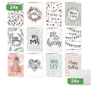 Set de cartes d'anniversaire ' Happy Birthday'