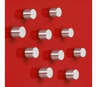 Sigel Aimant néodyme cylindrique Strong C5 Ø 10 x 10 mm pour panneau de verre - 10 pièces