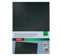 Sigel Chemise pour menu SM110 A4 – similicuir aspect lin, 24 x 34 x 1,2 cm, noir