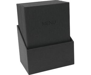 Sigel SM200 Chemise pour menu DIN A4 10 pc(s) avec boîte de rangement noir