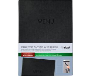 sigel SM202 sigel Chemise pour menus MENU, DIN A4, noir