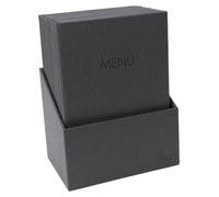 SIGEL SM204 Chemises pour menus 10 pièces avec boîte de rangement, reliure en caoutchouc, A4, anthracite