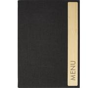 Sigel SM220 Chemise pour menu DIN A4 1 pc(s) avec 2 pochettes transparentes doubles pour 8 pages, reliure élastique gris foncé