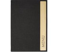 Sigel Chemise pour menu SM220 DIN A4 – 2 pochettes doubles (8 pages), reliure élastique, gris foncé