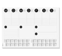 Sigel Sous-main H6506 - Planning hebdomadaire A3 42 x 29,7 cm blanc/noir, 30 feuilles