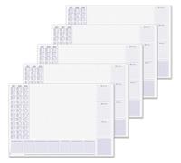 SIGEL Sous-main papier 2027/2028/2029 A2 | H7355/5, lot de 5, design lilac, bleu et blanc, 5 x 30 feuilles