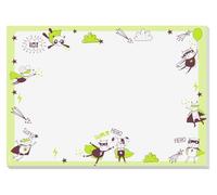 SIGEL Sous-main papier sans date A3 | HO900, Little Heroes, 80 g/m² FSC, bloc détachable, antidérapant, vert clair, 30 feuilles