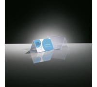 Présentoir de table, plastique rigide, 100 x 60 mm