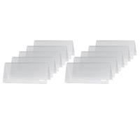 Sigel Présentoirs Chevalets de Table TA138 – Lot de 10, 9,5×4,2×4,5 cm, Transparent