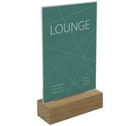Sigel TA252 Présentoir de table Utilisation pour format de papier: DIN A6 transparent, bois 1 pc(s)