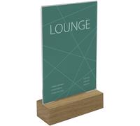 Sigel TA252 Présentoir de table Utilisation pour format de papier: DIN A6 transparent, bois 1 pc(s)