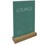 Sigel Présentoir de table TA256 – DIN A4 transparent, bois – 1 pièce