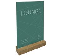 Sigel TA256 Présentoir de table Utilisation pour format de papier: DIN A4 transparent, bois 1 pc(s)