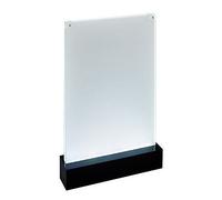 Sigel Ta420 Présentoir De Table Led Pour A4, Présentation Double Face À Illuminer, Transparent/Noir, Acrylique