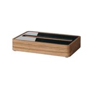 Sigel Porte-cartes de visite VA200 en bois de chêne massif 10,7 x 2,2 x 6,3 cm jusqu'à 30 cartes