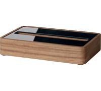 SIGEL VA200 Présentoir pour cartes de visite - Chêne bois/acrylique, 30 cartes max. 90 x 60 mm