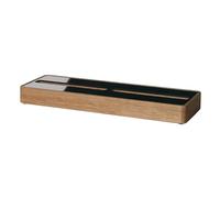 SIGEL VA201 Porte-cartes de visite en bois de chêne massif, 20,6 x 2,2 x 6,3 cm, jusqu'à 60 cartes