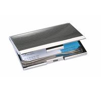 SIGEL Vz130 Étui pour Carte de Visite, Jusqu'à 20 Cartes, 9,1 X 5,6 cm, Argent