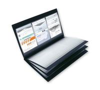SIGEL VZ175 Porte-cartes de visite, jusqu'à 288 cartes, 9 x 5,8 cm, noir
