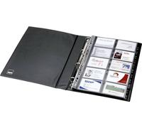 classeur à anneaux pour cartes de visite, mat, noir