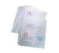 SIGEL Vz351 Lot de 10 Pochettes en Plastique Transparentes à 2 Rangs pour Cartes de Visite, 9 X 6 cm, Trasparent