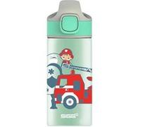 SIGG Gourde enfant Miracle Fireman - 0,4 L - Aluminium, étanche, sans BPA - Bleu clair motif pompier