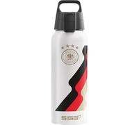 SIGG - Gourde Aluminium - WMB Pathfinder DFB Team - Convient Aux Boissons Gazeuses - Étanche & Légère - Sans BPA - Gourde Foot, Sport, Camping, Randonnée - Blanc - 1L