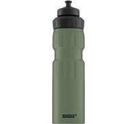 Sigg - Gourde Aluminium - WMB Sports Leaf Green - Avec Bouchon Sport 3 étages - Certifiée Neutre En CO2 - Étanche & Légère - Sans BPA - Pour Sport, Camping, Randonnée, Vélo - Vert - 0,75L
