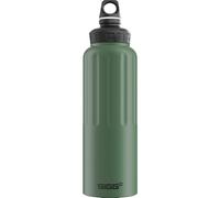 Sigg - Gourde Aluminium - WMB Traveller Leaf Green - Certifiée Neutre En CO2 - Convient Aux Boissons Gazeuses - Étanche & Légère - Sans BPA - Pour Sport, Camping, Randonnée - Vert - 1,5L