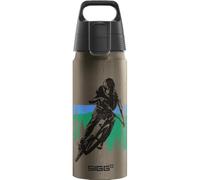 Sigg - Gourde en aluminium pour enfants - WMB ONE Bike - Convient pour les boissons gazeuses - Anti-fuite - Légère comme une plume - Sans BPA - Certifié climatiquement neutre - Sport et école - Gris