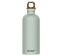 SIGG - Gourde en aluminium - Traveller MyPlanet Repeat Plain 0.6 L | Gourde anti-fuite, Compatible boissons gazeuses, Ultra-légère, Sans BPA, Plein air & Yoga, Blanc-vert mat