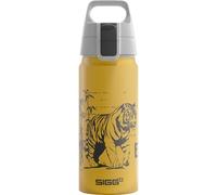 Sigg - Gourde Enfant En Aluminium - WMB ONE Brave Tigre - Pour l'École et le Sport - Convient Aux Boissons Gazeuses - Étanche & Légère - Sans BPA - Certifiée Neutre En CO2 - Jaune - 0,6L